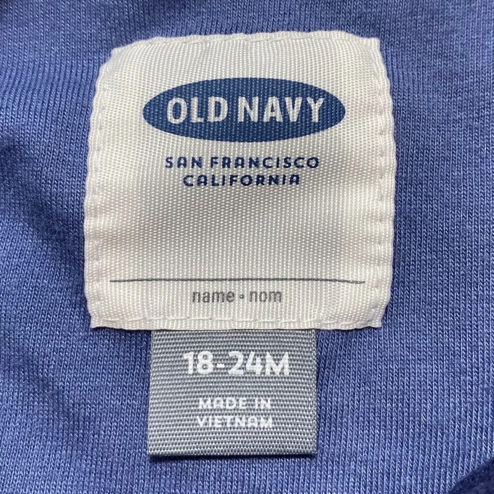 Old Navy Toddler Girls Linen Blend Full Zip Jacket Size 18-24M‎ Blue